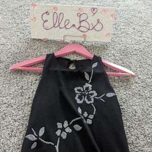 EUC Roberta Black Long Open Back Formal Dress S